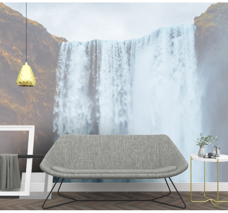 Grand Waterfall Stream wall mural waterfall - TenStickers