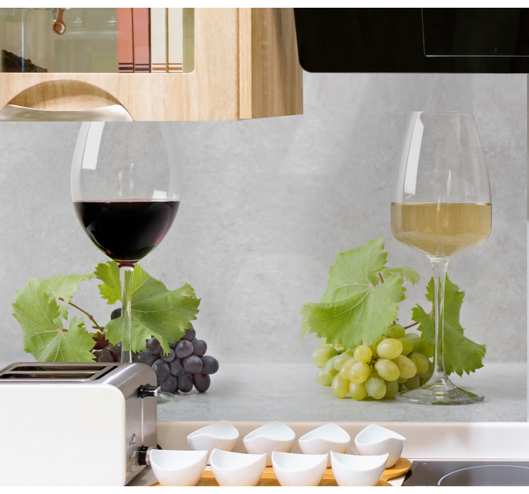 Grapes and wine music wall mural - TenStickers