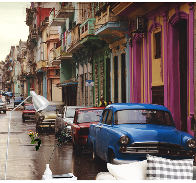 Havana Street Scene city wall mural - TenStickers