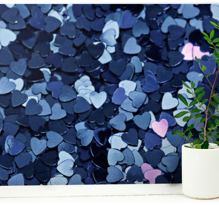 Heart-Shaped Confetti romantic wall mural - TenStickers