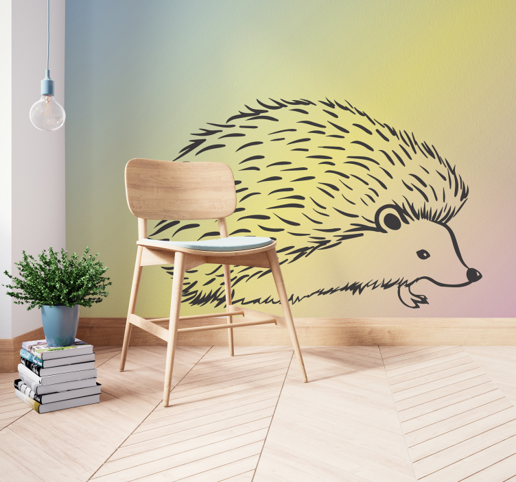 Hedgehog Design animals wall mural - TenStickers
