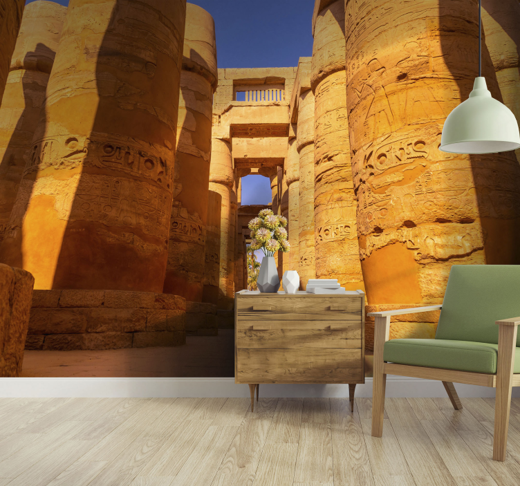 Historic Temple Columns city wall mural - TenStickers