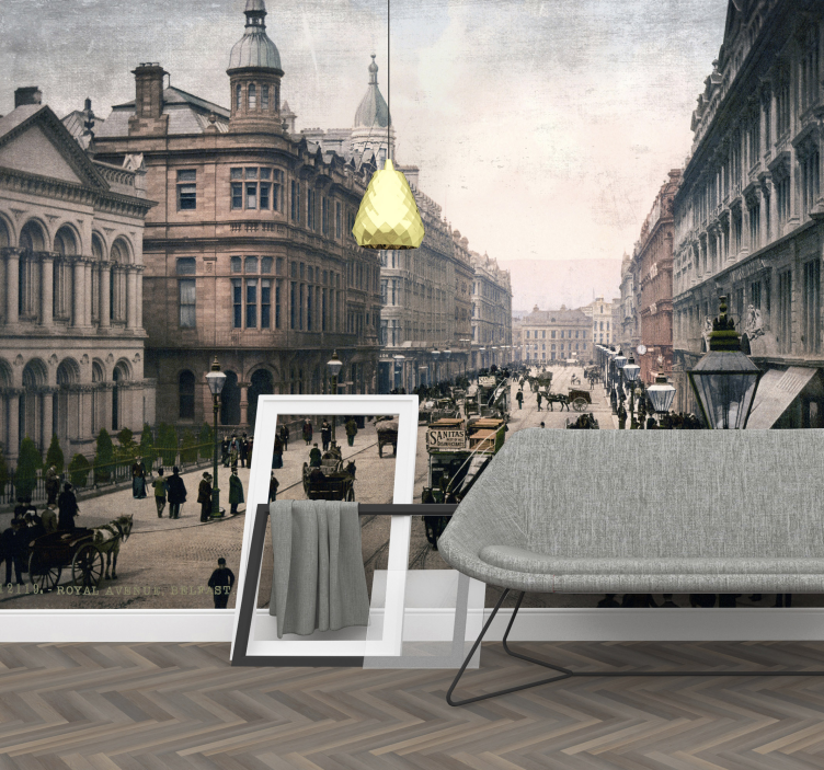 Historical Cityscape city wall mural - TenStickers