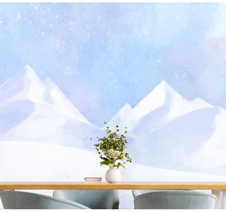Icy Mountain Summits wall mural mountain - TenStickers