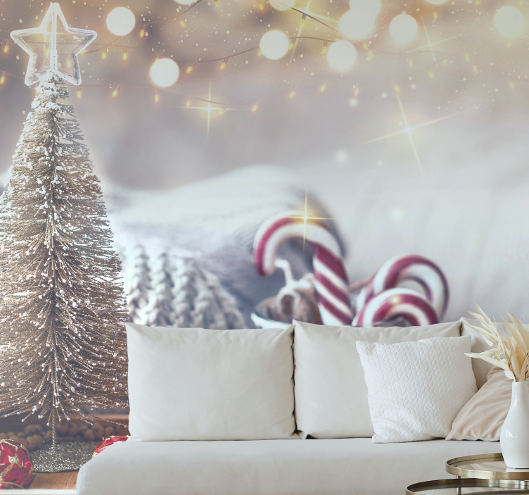 Joyful Holiday Spirit christmas wall mural - TenStickers