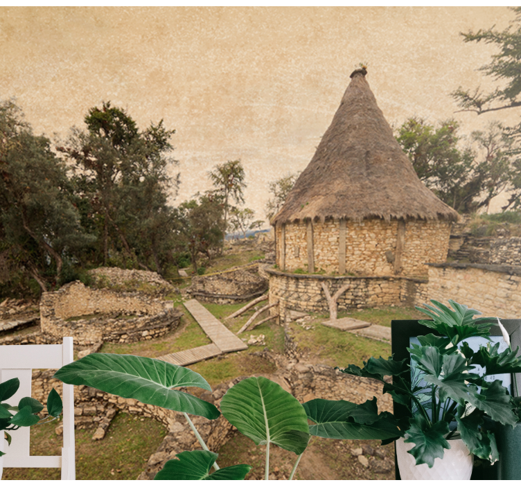 Landscape wall mural ancient structure scene - TenStickers