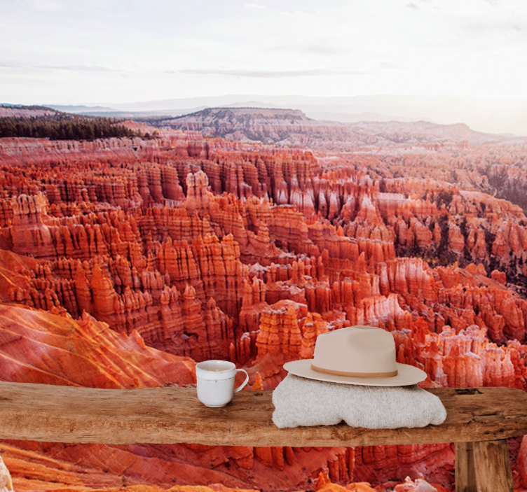 Landscape wall mural bryce canyon view - TenStickers