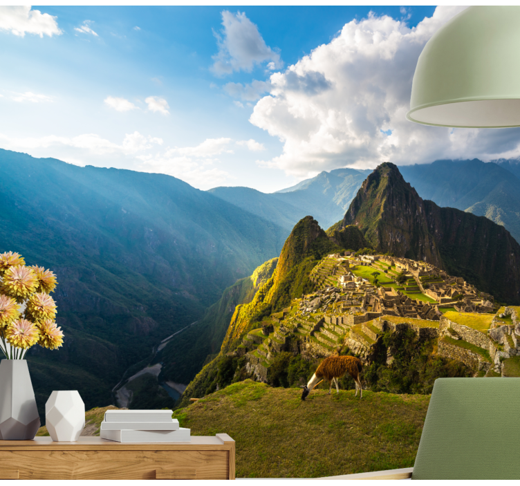 Landscape wall mural machu picchu view - TenStickers