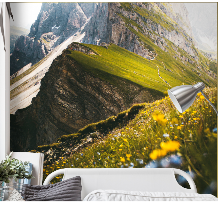 Landscape wall mural mountainous terrain - TenStickers