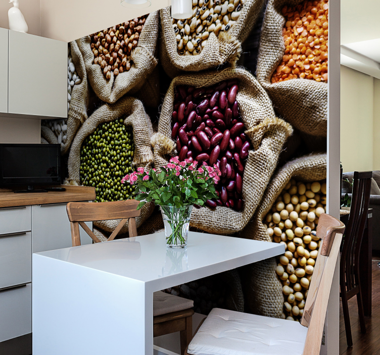 Legume Pantry Display wall mural kitchen - TenStickers