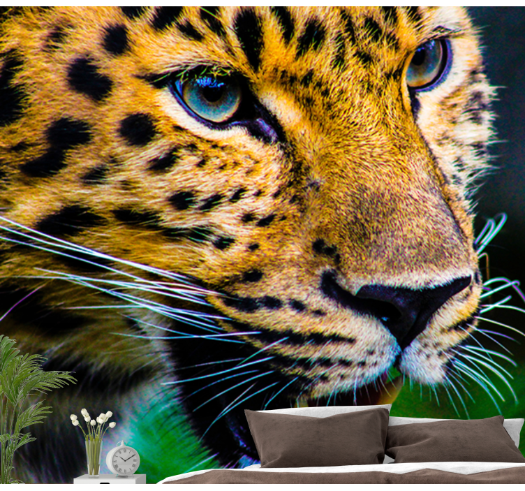 Leopard Close-Up animals wall mural - TenStickers