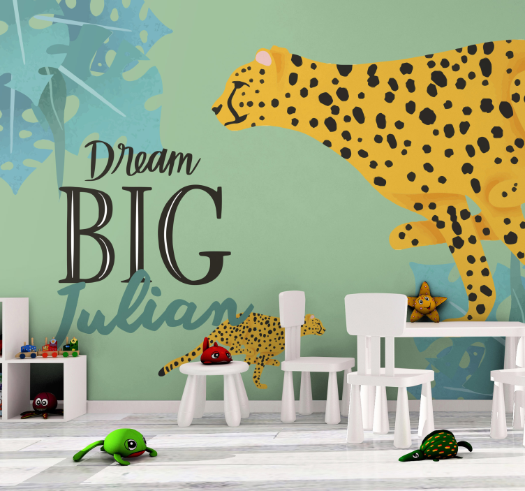 Leopard Dreams animals wall mural - TenStickers