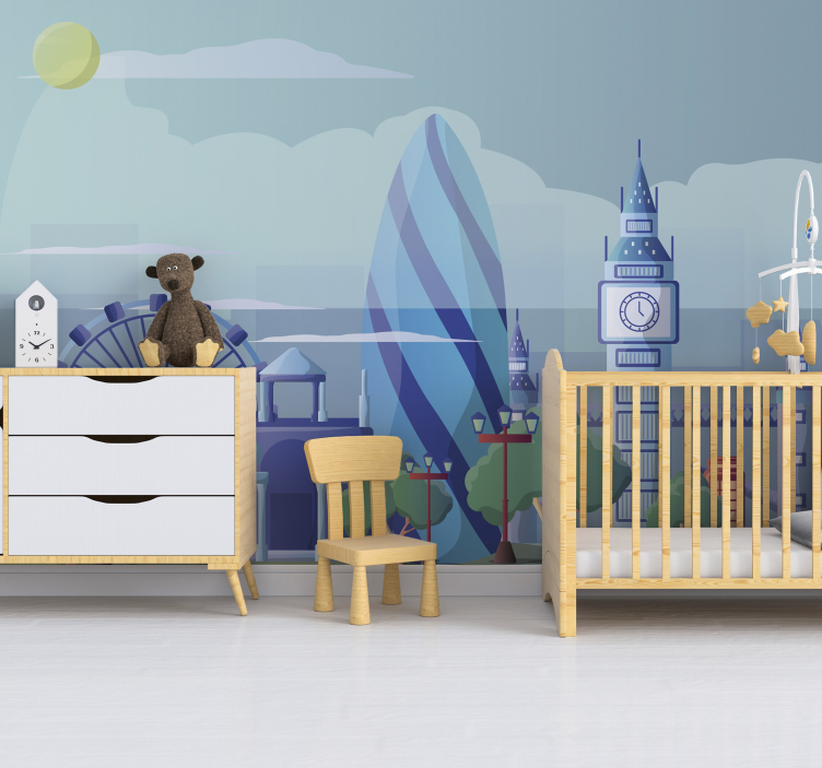 London Nursery Illustration wall mural london - TenStickers