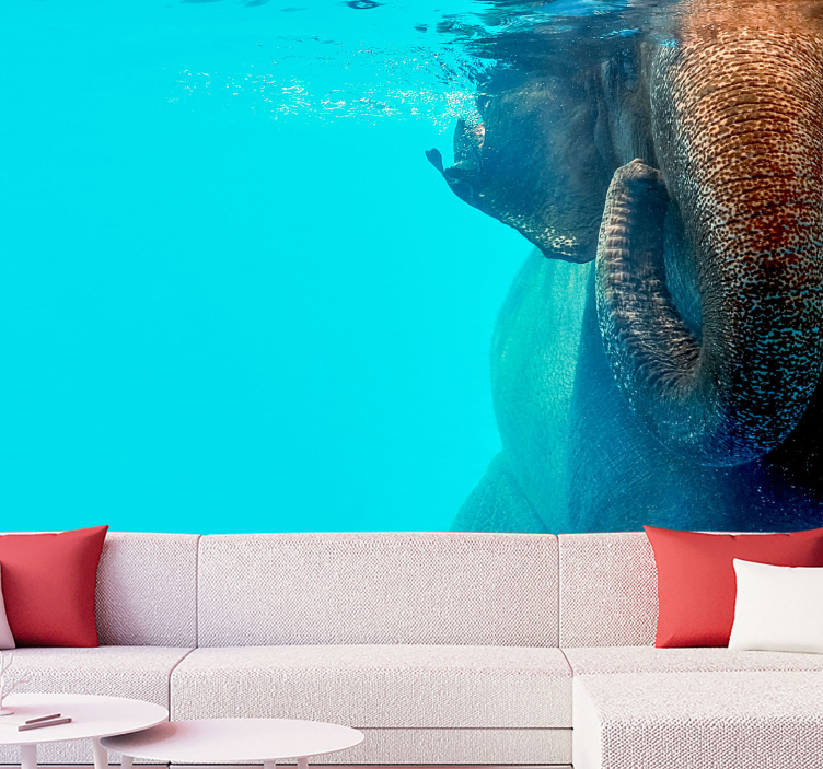 Majestic Underwater Elephant animals wall mural - TenStickers