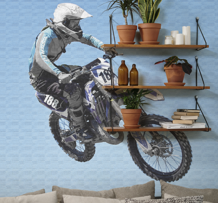 Motocross Action Scene wall mural vehicle - TenStickers