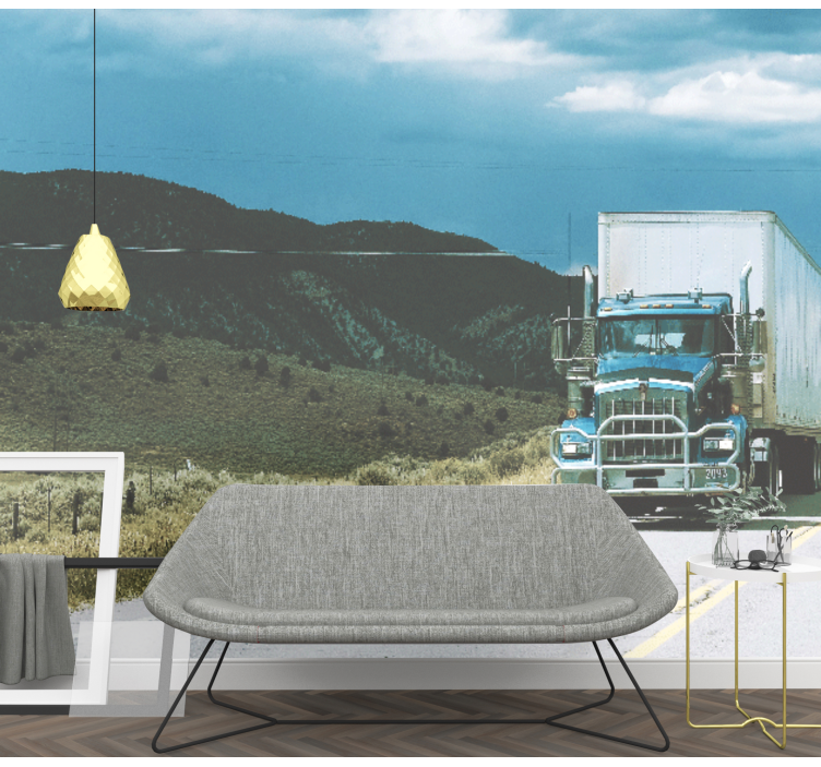 Motors on Highway wall mural vehicle - TenStickers