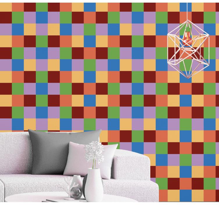 Multicolour tile wall mural - TenStickers