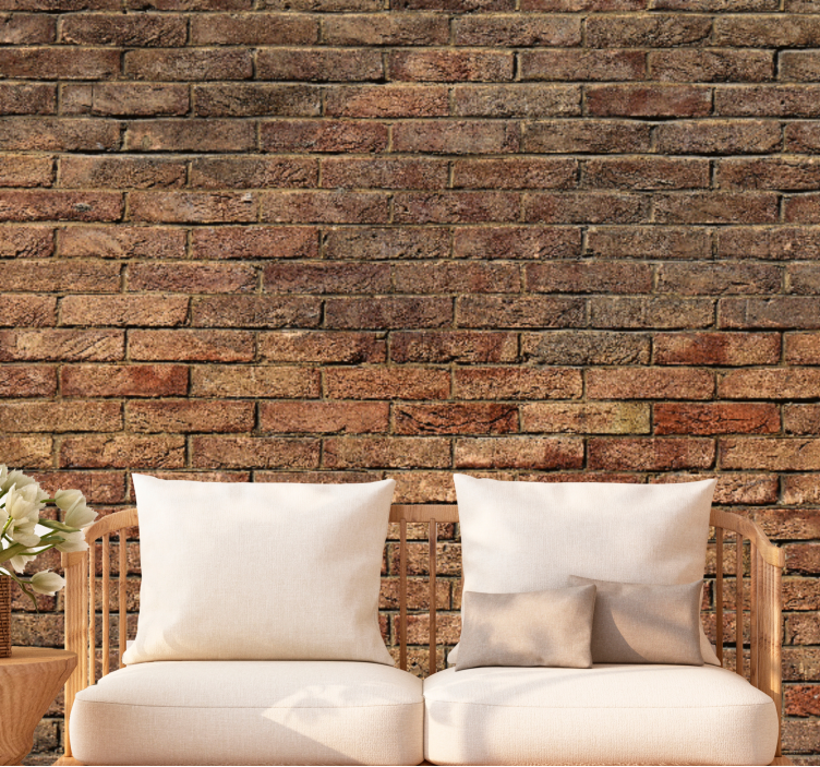 Mural stone wall rustic brick design - TenStickers