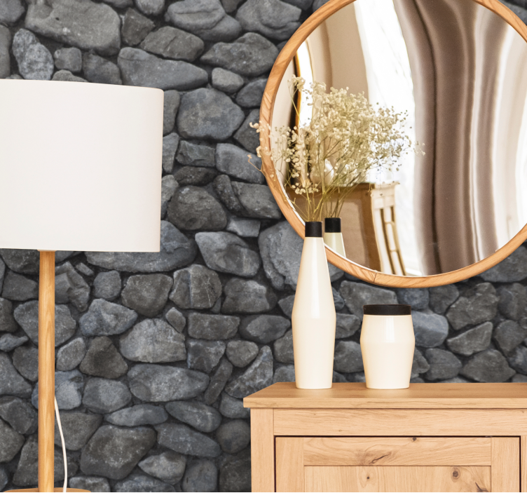 Mural stone wall with natural stone texture - TenStickers