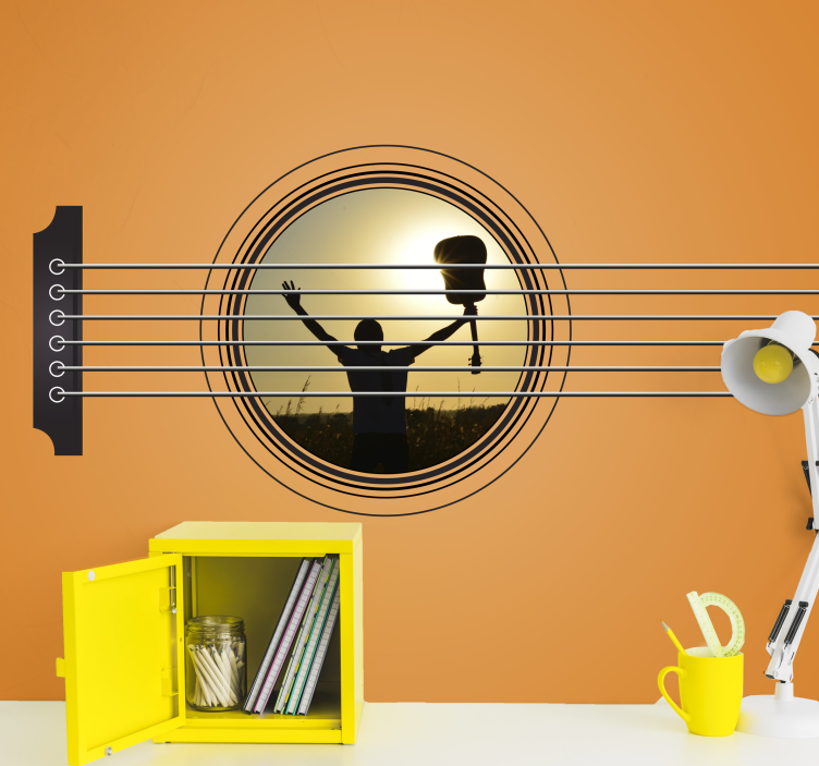 music frame with photo custom wall mural - TenStickers