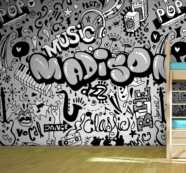 Music wall mural music inspired design - TenStickers