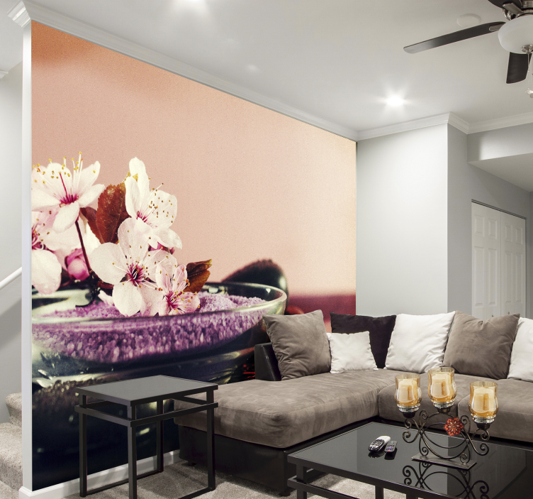 Orchid Blossom Close-Up orchid wall mural - TenStickers