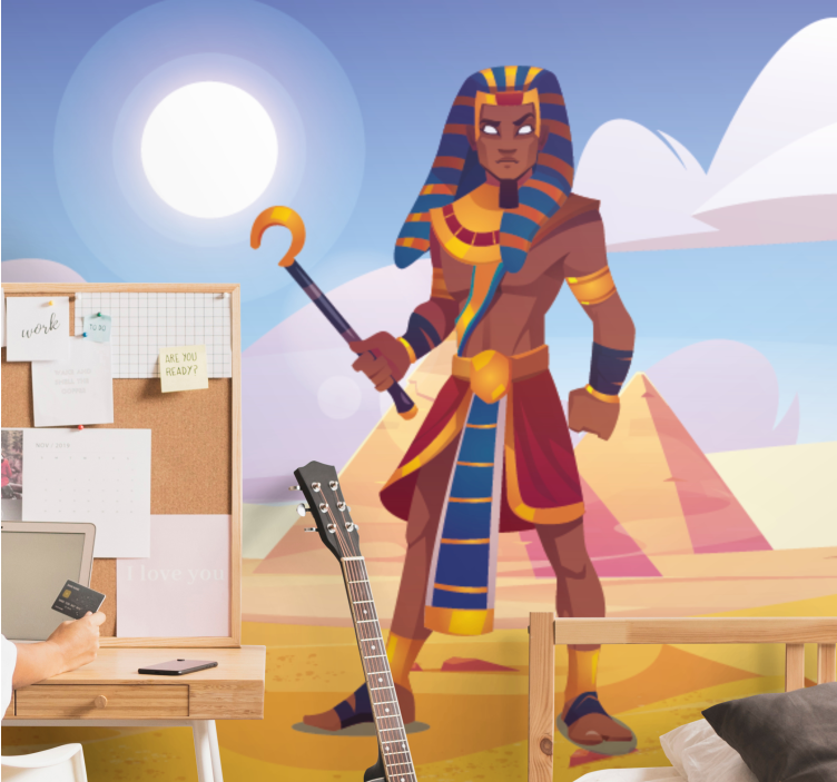 People wall mural ancient pharaoh design - TenStickers