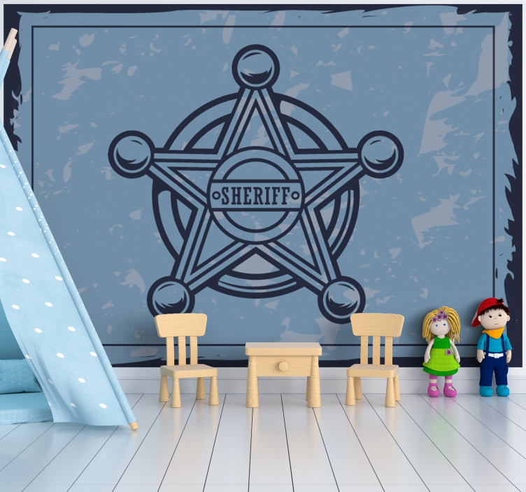 People wall mural sheriff badge playset - TenStickers