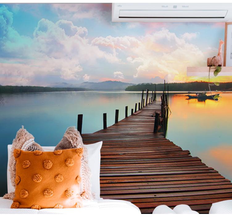 Polish Warmia i Mazury lake wall mural - TenStickers