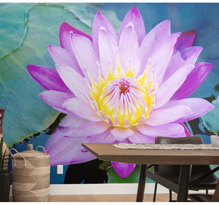 Purple Lotus Flower wall mural - TenStickers