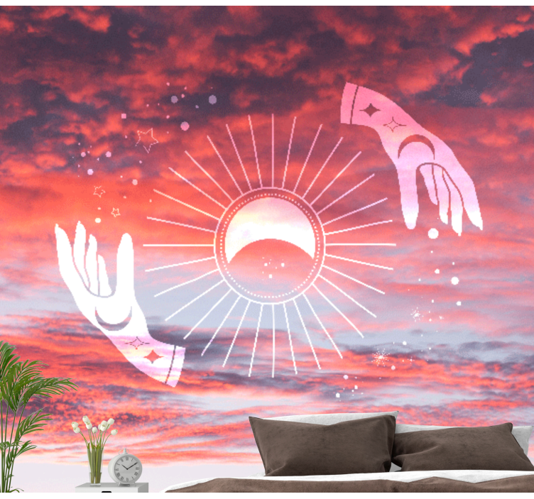 Quote wall mural cosmic embrace - TenStickers