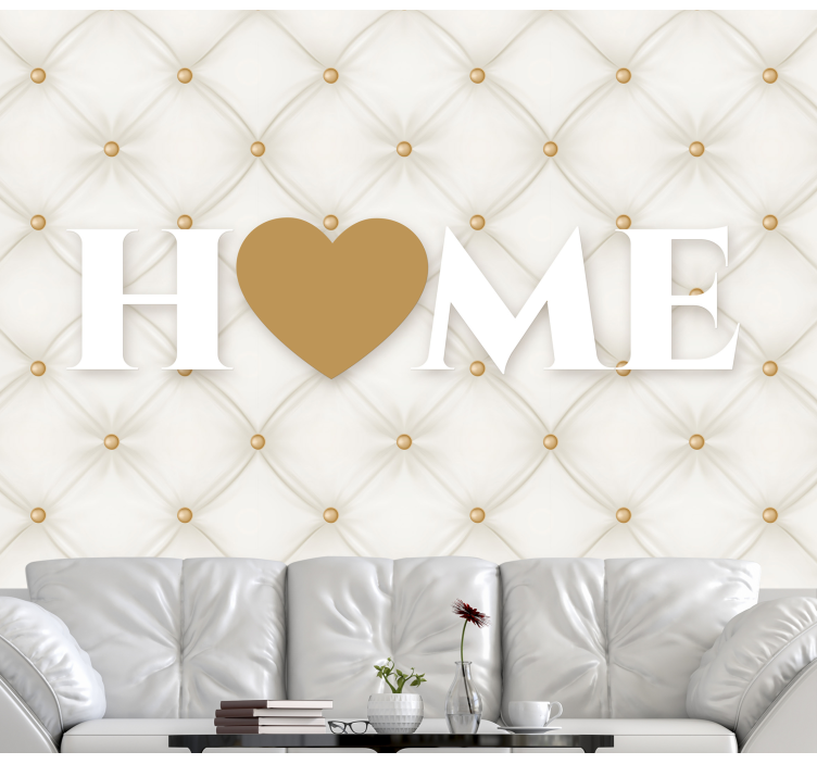 Quote wall mural for cozy living spaces - TenStickers