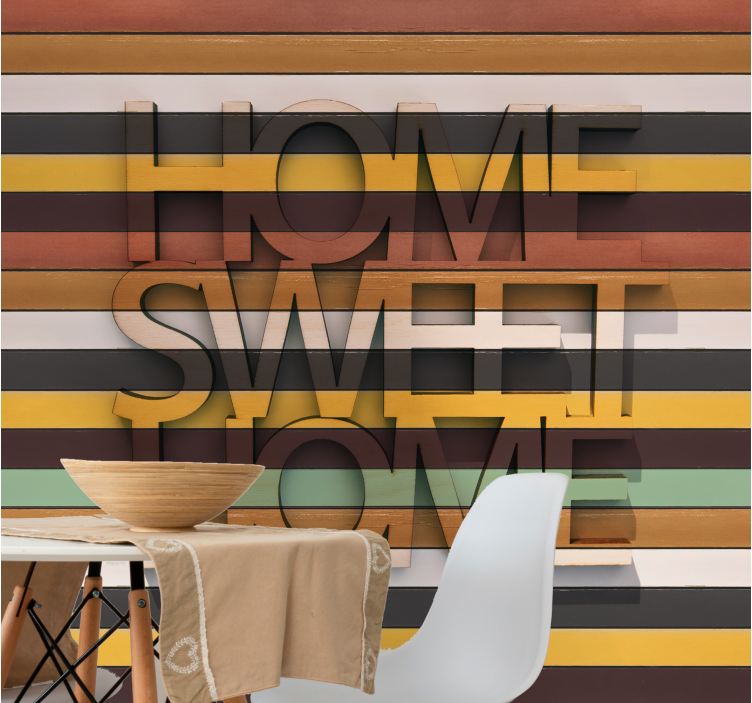 Quote wall mural home sweet home - TenStickers