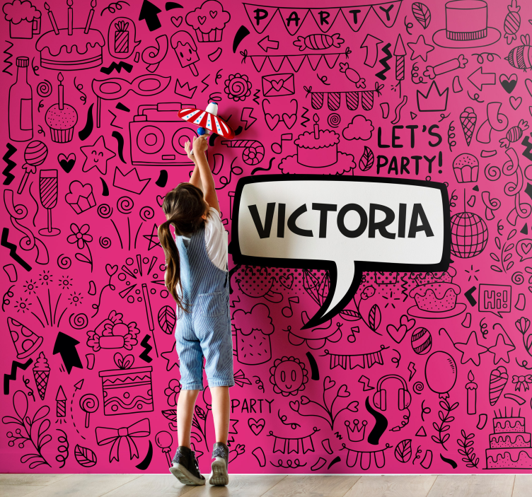 Quote wall mural let's celebrate together - TenStickers