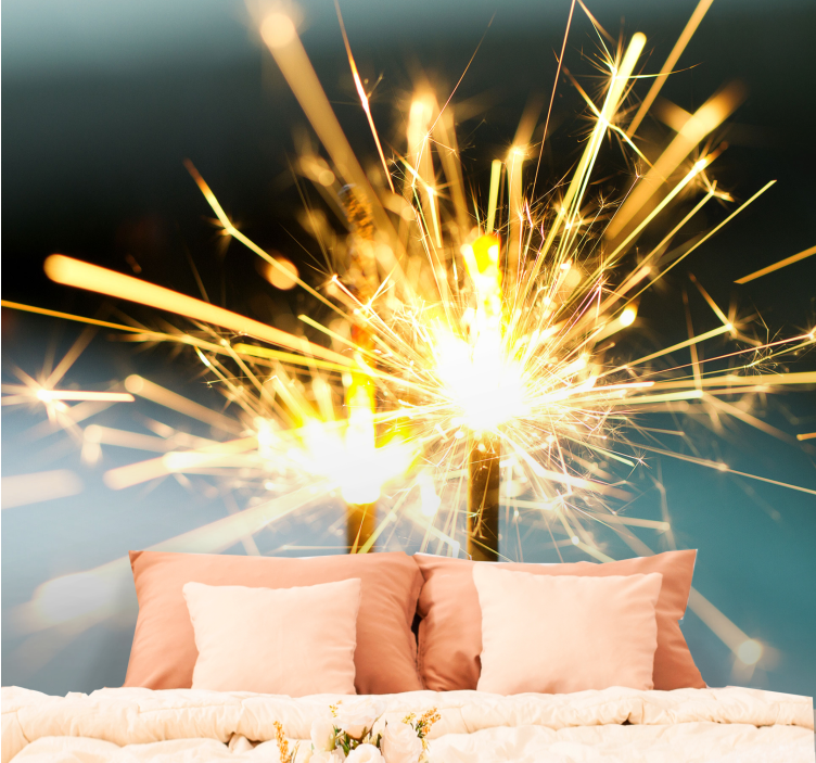 Radiant Sparkler Burst other wall mural - TenStickers