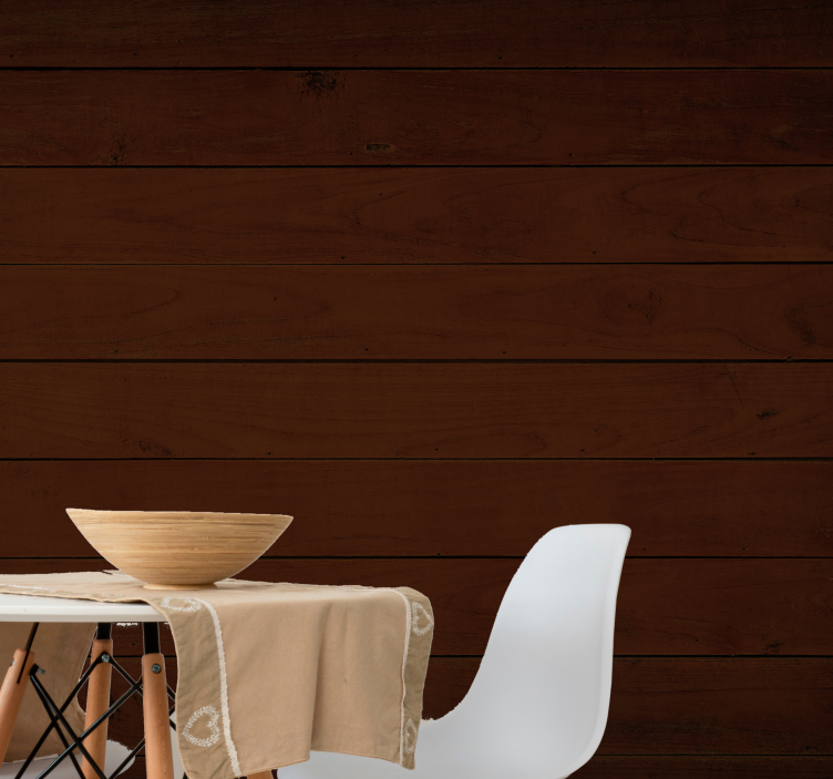 Raw brown planks pattern Wood Wall Mural - TenStickers