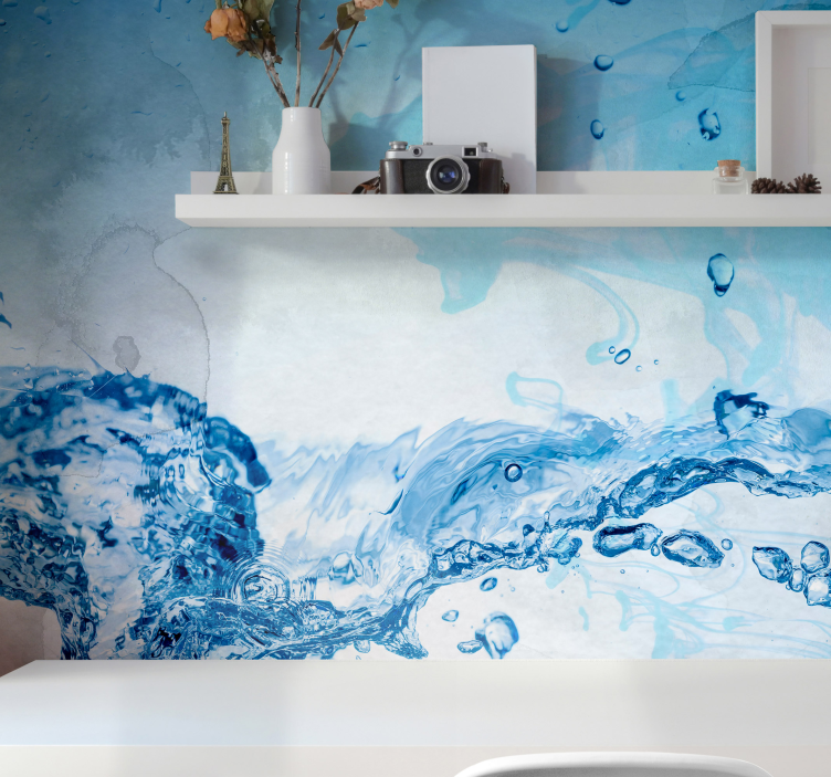 Refreshing Water Flow wall mural nature - TenStickers