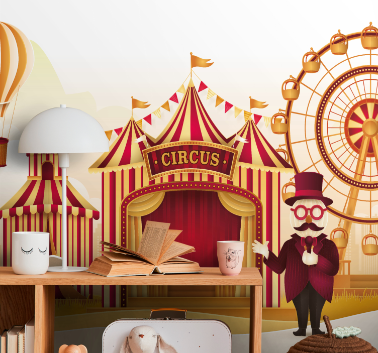 Romantic wall mural circus carnival delight - TenStickers