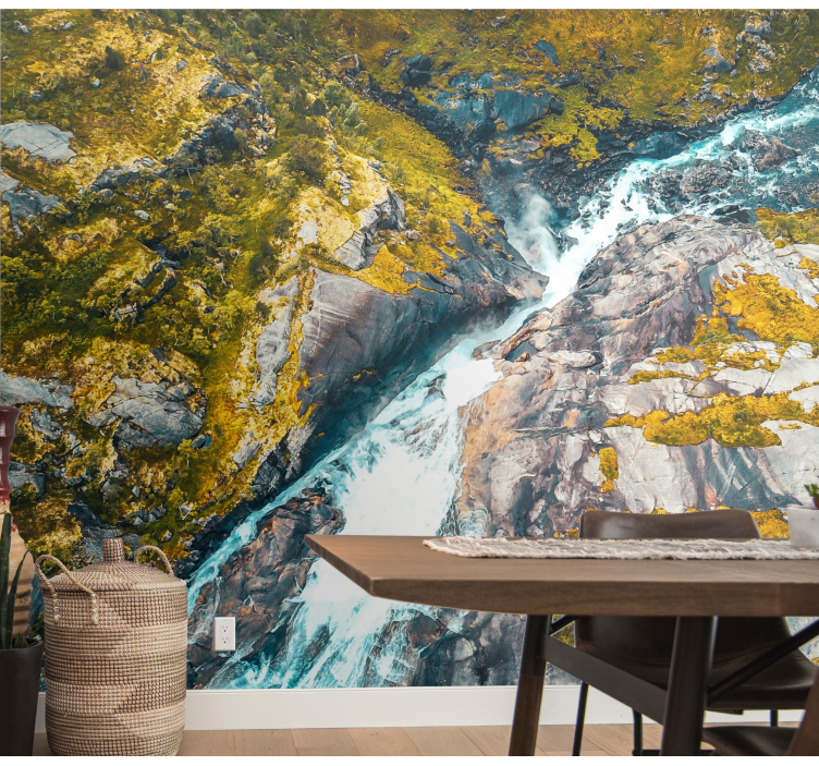 Rugged river landscape landscape wall mural - TenStickers