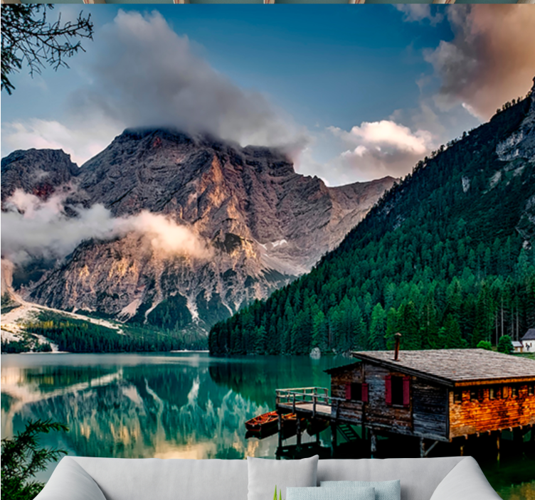 Scenic mountain view landscape wall mural - TenStickers