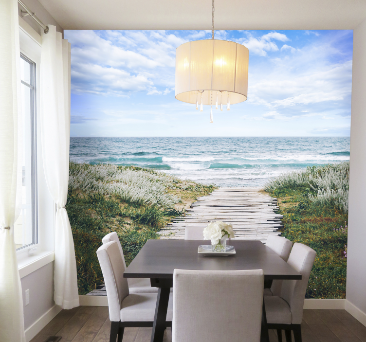 Seaside Pathway dining room wall mural - TenStickers