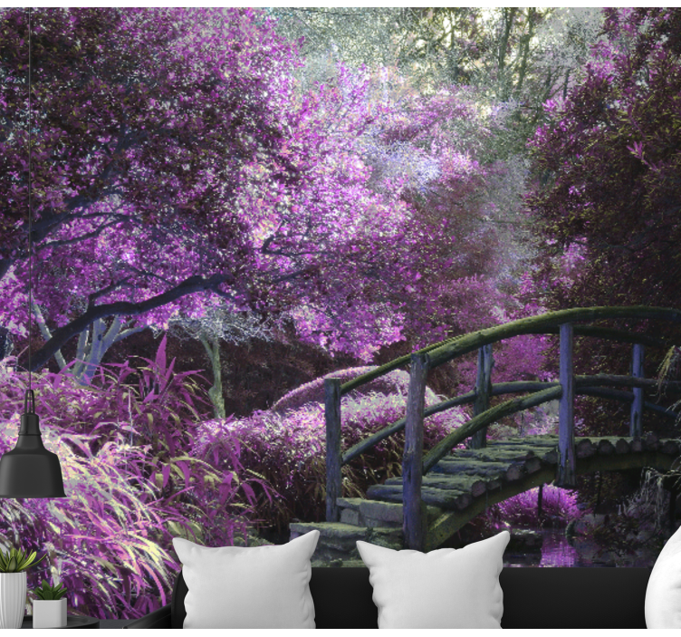 Serene Bridge Landscape wall mural nature - TenStickers