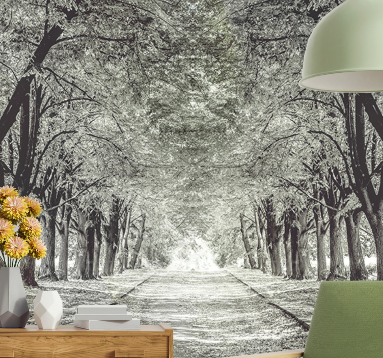 Serene Tree Path wall mural nature - TenStickers