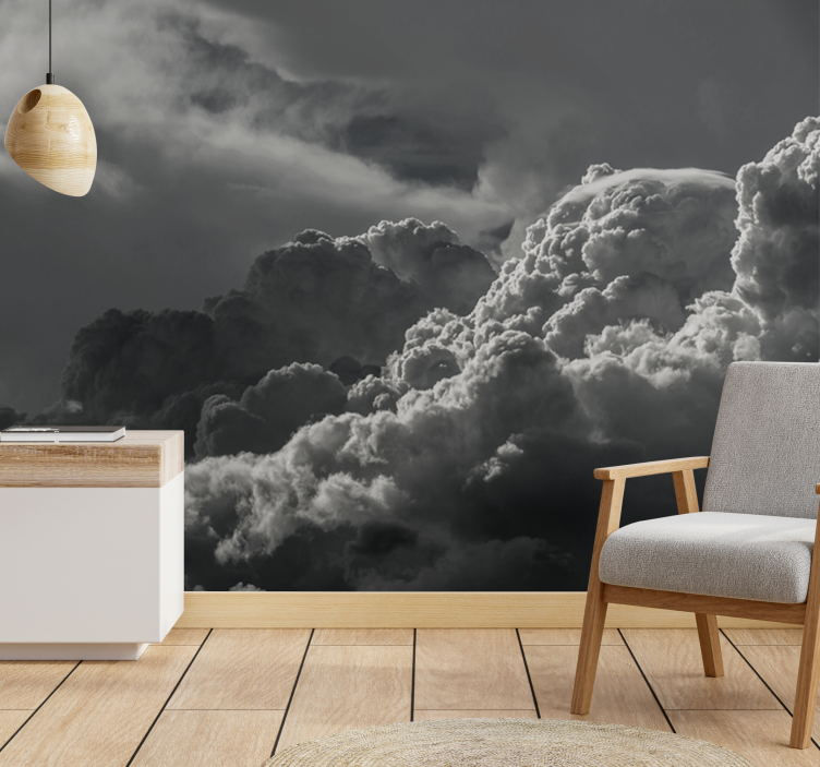 Sky wall mural dramatic cloud formation - TenStickers