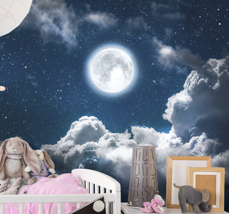 Sky wall mural lunar evening skies - TenStickers