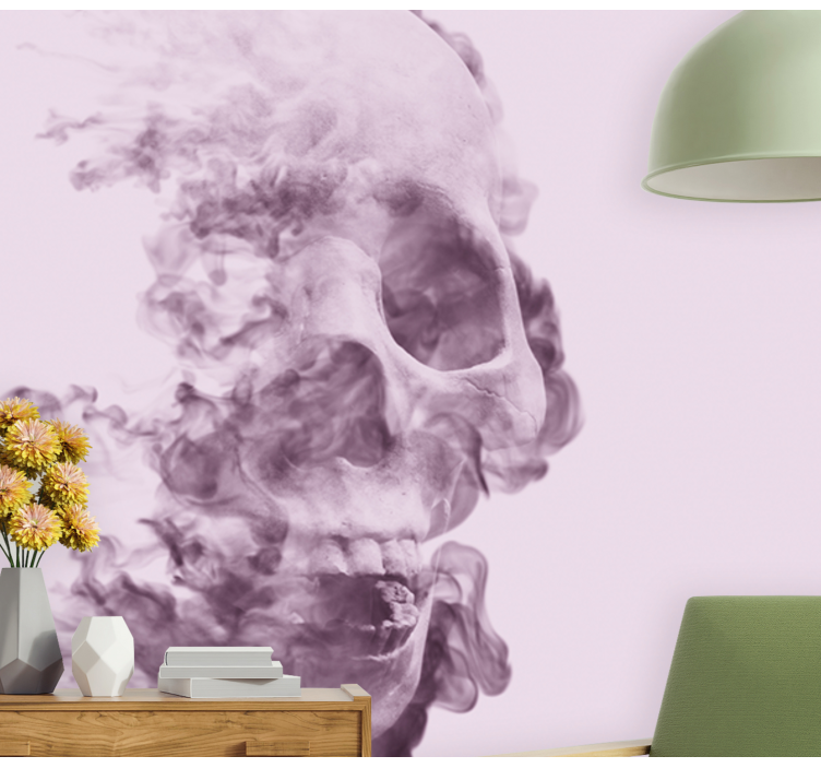 Smoky Skull Silhouette animals wall mural - TenStickers