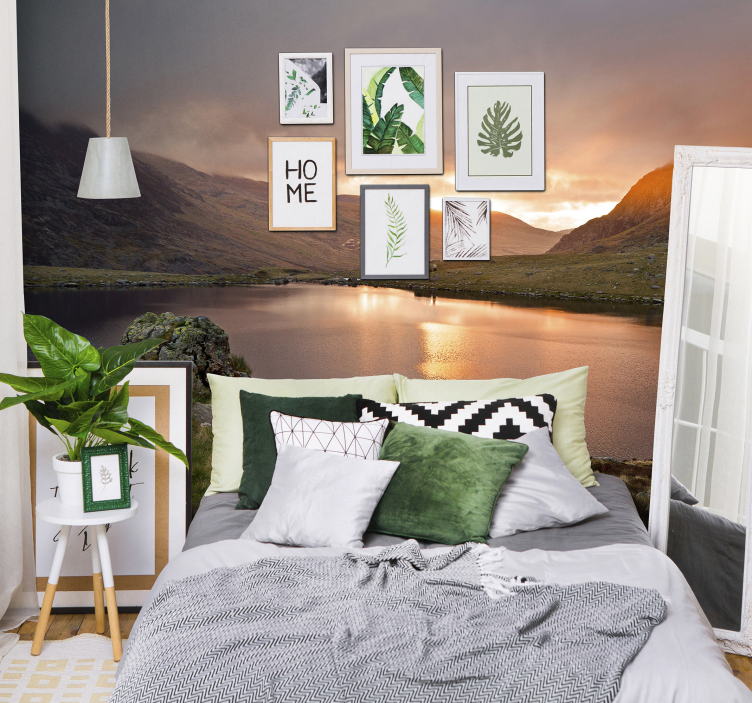 Snowdonia national park mountain wall mural - TenStickers