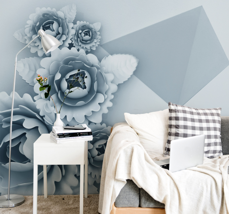 Soft Floral Elegance flower wall mural - TenStickers