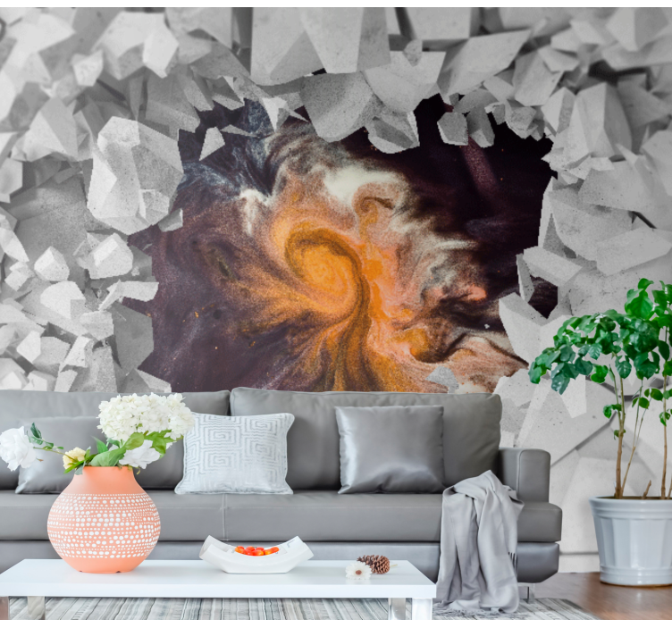 Space wall mural cosmic swirling energy design - TenStickers