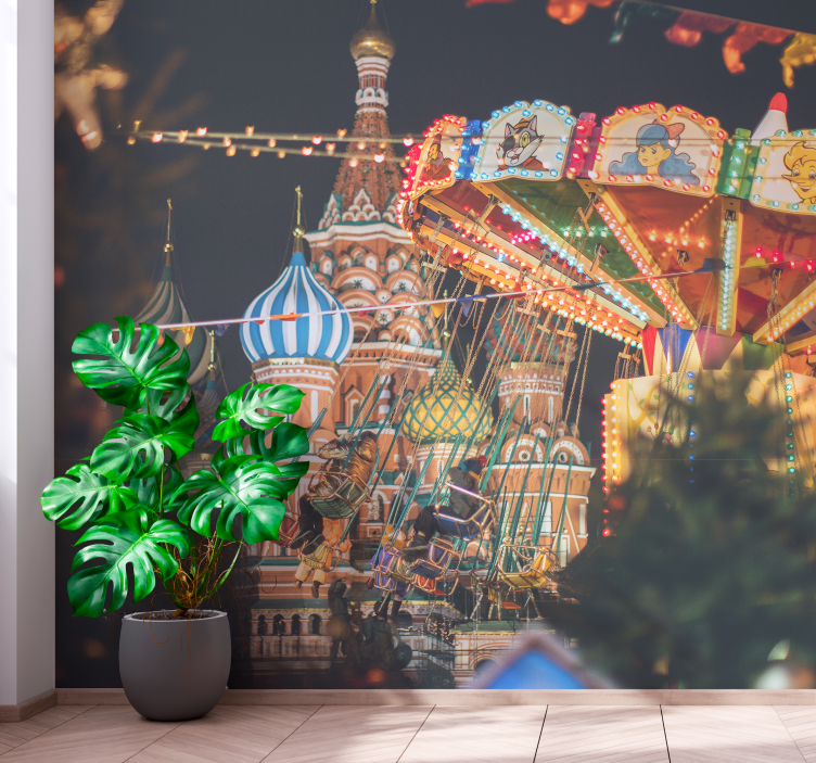 St. Basil's Carnival city wall mural - TenStickers